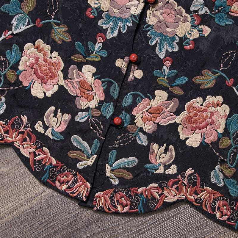 Ethnic style women's heavy-duty embroidered vest women's new Jacquard brocade embroidered vest sleeveless vest coat