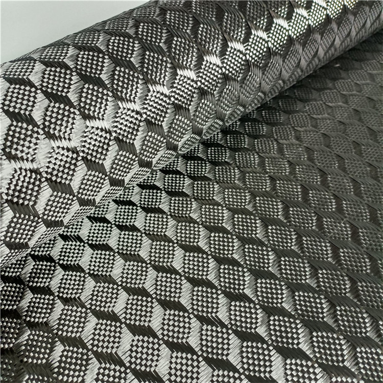 Factory Direct Sales Carbon Fiber 3D Flat Jacquard Cloth Stereo Grids Cloth Car Modification Covered Carbon Fiber Composite Material