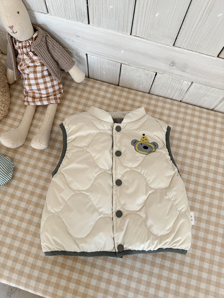 Children's Light Down Vest 2024 Autumn and Winter Boys' Clothing Down Liner Baby Girl Winter Category A