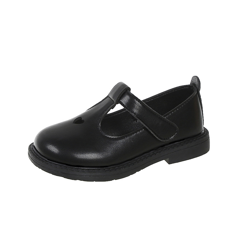 Spring and Autumn Soft Soled Girls' Leather Shoes Baby Princess Shoes Girls Black Primary School Performance Shoes Boys' Summer Shoes