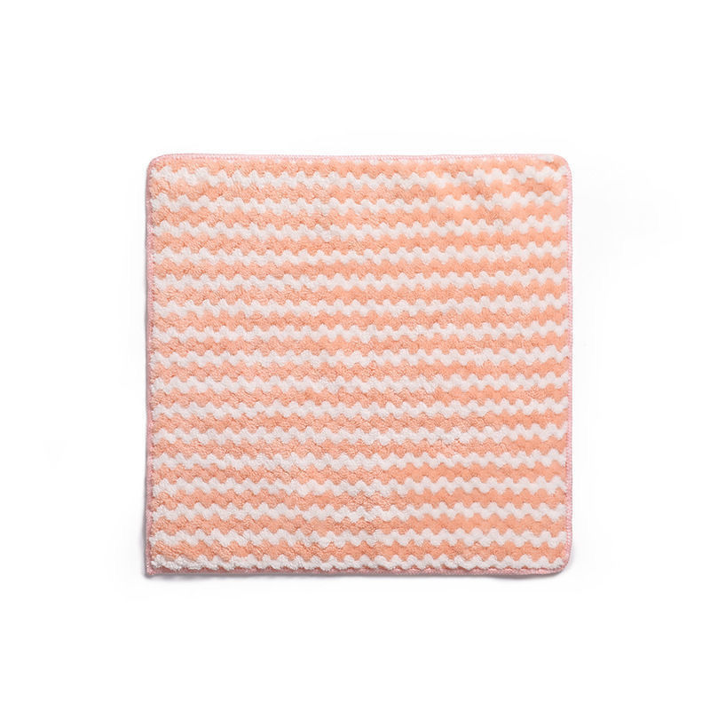 Double-sided cationic dish cloth cloth absorbent water ripple stripe cloth absorbent dish cloth cloth factory wholesale