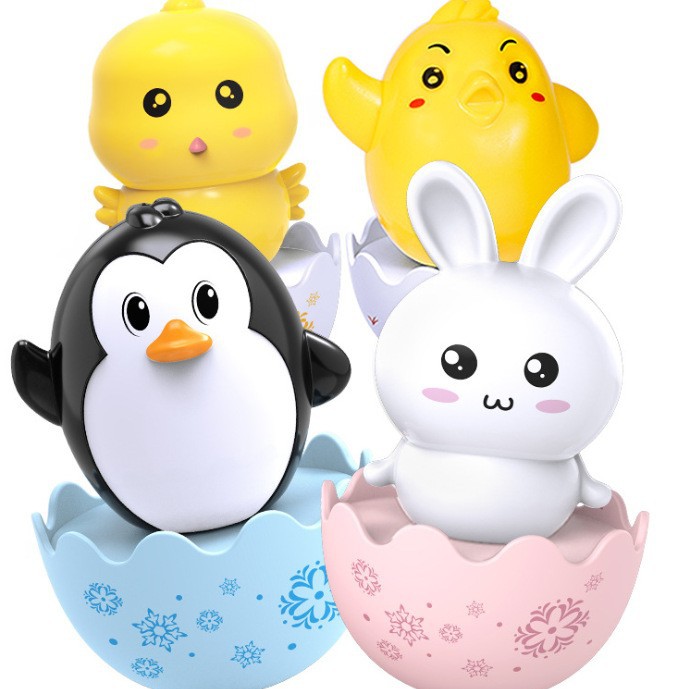Baby Rattle Tumbler Toy Cute Penguin Cute Rabbit Cute Chicken Mini Tumbler Kidsren Kindergarten Gift Gift