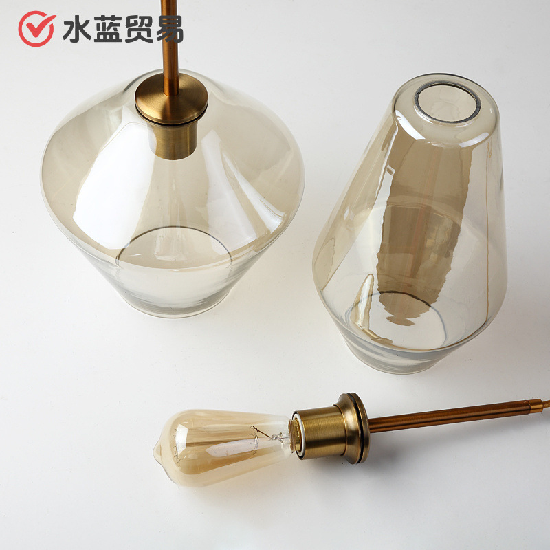 Nordic Lamps Glass Small Chandelier Modern Simple Light Luxury Restaurant Lamp Stair Lamp Creative Table Industrial Style