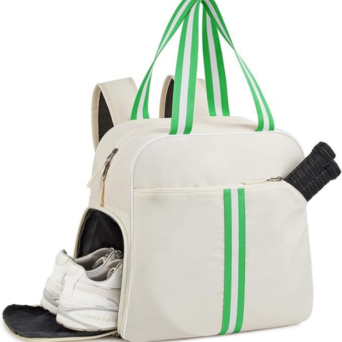 In stock diving material tennis racket bag portable messenger bag striped printing outdoor sports bag peak racket bag wholesale