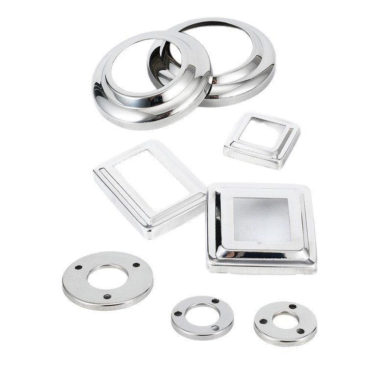 304 Stainless Steel Decorative Cover, Stainless Steel Stair Handrail Fence Hardware Accessories, Column Railing Cover