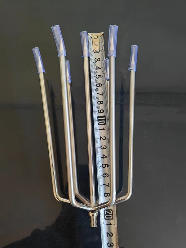 Factory Wholesale Stainless Steel Barbed Harpoon Round Seven-Tooth Lantern Harpoon Fishing Tools Fishing Gear Accessories Wholesale