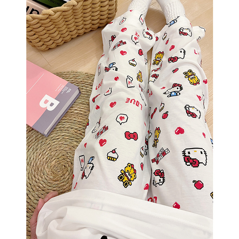 2025 New Women's Pajama Pants, Summer Loose Korean Style Cloud Cotton Lounge Pants, Home Pajama Pants That Can Be Worn Outside