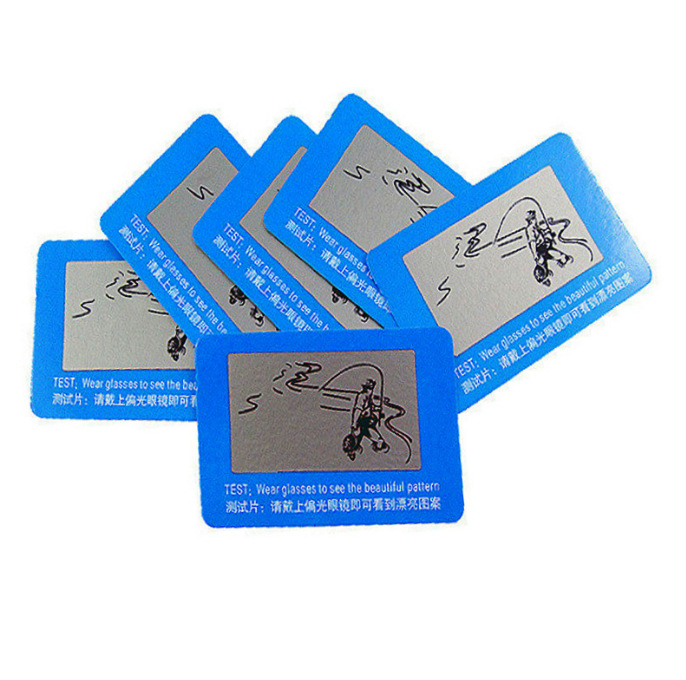 Polarized test card sunglasses test truck driver glasses test paper fishing pattern glasses accessories