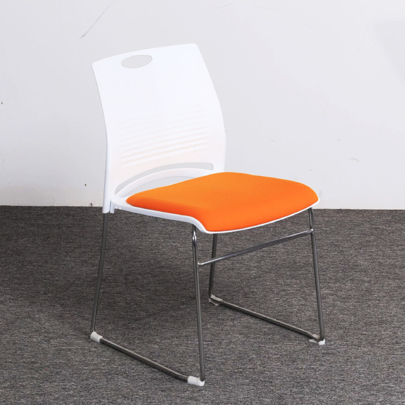 Cross-border in stock Solid Steel Bar Training Chair Staff Office Conference Chair Simple Bow Computer Backrest Chair