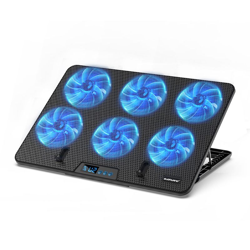 Suohuang X6 Notebook Radiator Base Lcd Digital Display Screen Laptop Adjustable Speed Silent Universal