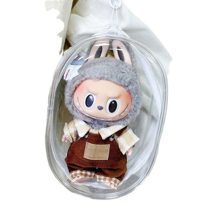 13/15 Transparent PVC Baby Walking Bag for Going Out to Display Dust-proof Bag for Storage of External Doll 10cm Cotton Doll Pain Bag