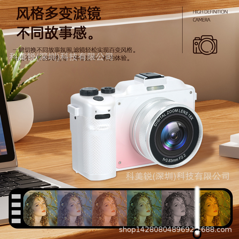 Cross-Border Exclusive Supply of X9 Brand New Digital Camera, Entry-Level Mirrorless Camera for Students, 4K High-Definition Video Recording, Travel Photography, Retro Camera