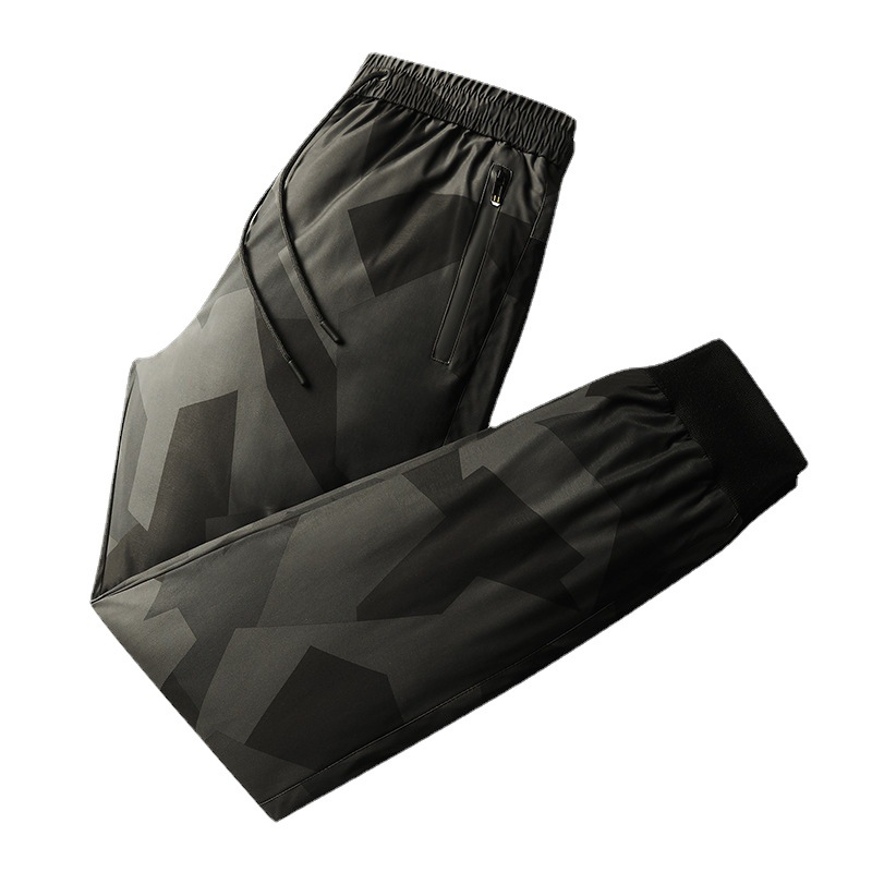 Winter Men's Down Pants 90% White Duck Down Warm Pants Middle-aged and Elderly Outer Wear Pants Thickened plus size Casual Cotton Pants