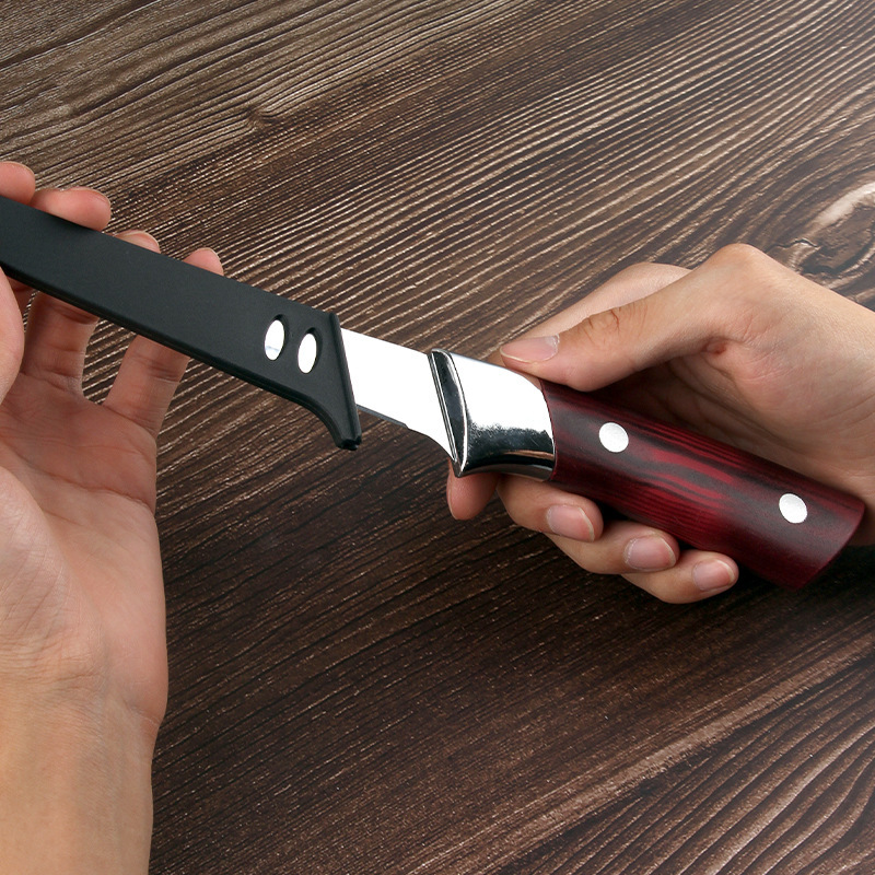 Boning knife with rubber sleeve professional cutting knife portable pig and sheep knife peeling knife boning special knife meat slicing knife