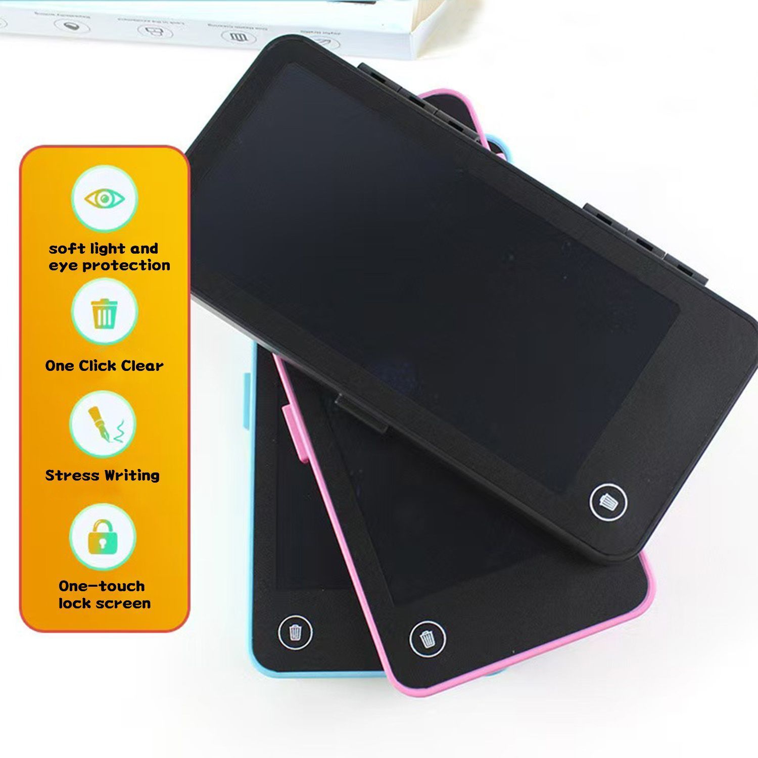 Student portable stationery box writing board two in one can be cleared arithmetic electronic board storage box stationery foreign trade