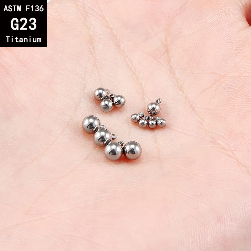 G23 titanium outer teeth ball eyebrow nail lip nail navel top accessories replacement ball F136 titanium alloy body piercing jewelry