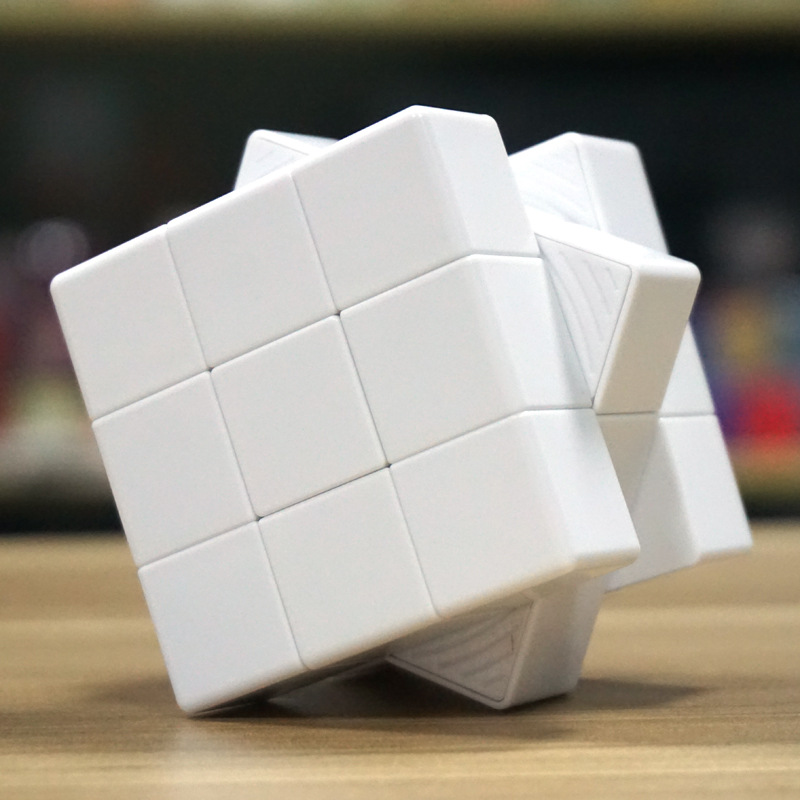 57mm third-order right angle seamless Rubik's cube white embryo HD UV creative gift logo spring screw advertising Rubik's cube