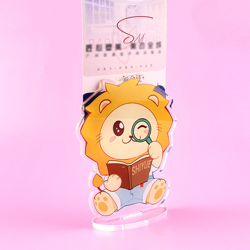 Мультяшный человекообразный акриловый стенд, DIY прозрачный креативный зажим для заметок, украшение для стола