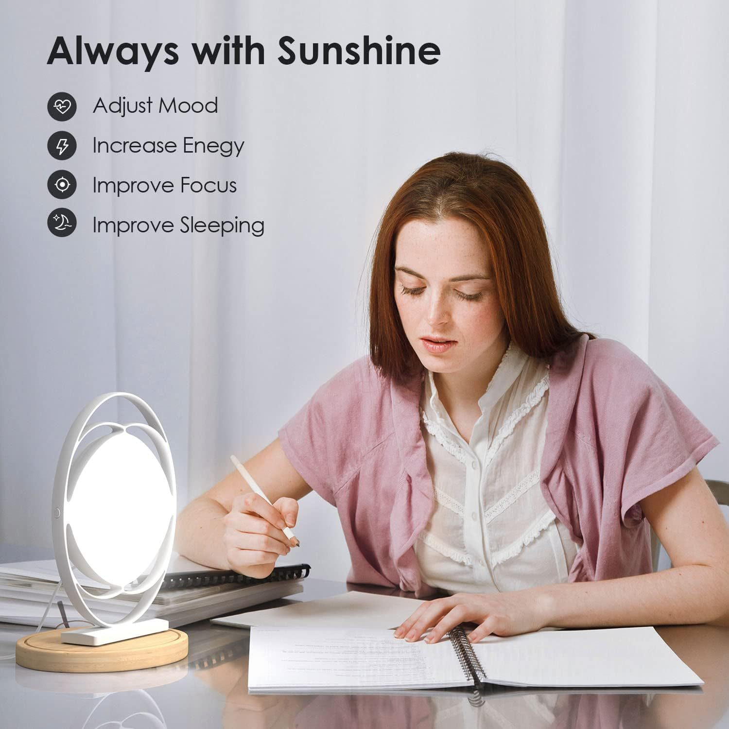 New Phototherapy Lamp SAD Phototherapy Lamp Sun Energy Lamp Desktop Eye Protection Table Lamp Emotional Physiotherapy Lamp New Product