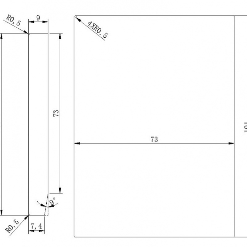 Western one set of cover plate and base plate of the Blot glass plate.