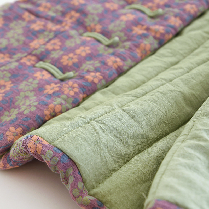 Spring Women's Pure Cotton Vest Handmade Warm Waistcoat New Chinese Style Buckle Warm Vest Sleeveless Vest