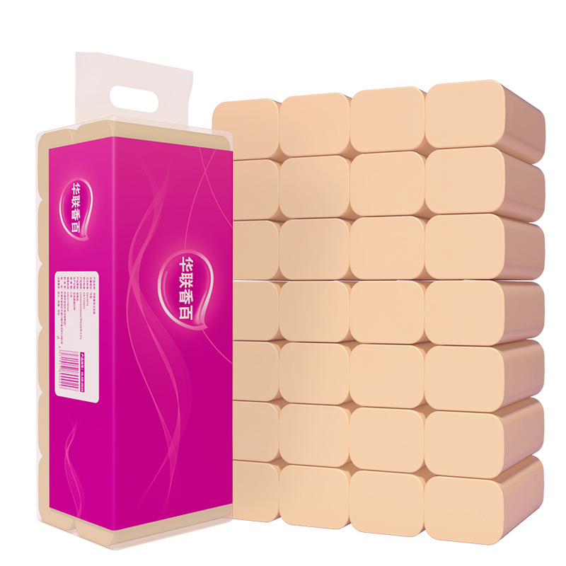 Toilet paper wholesale household affordable non-core roll paper toilet paper toilet paper whole box roll paper toilet paper Hualian Xiangbai