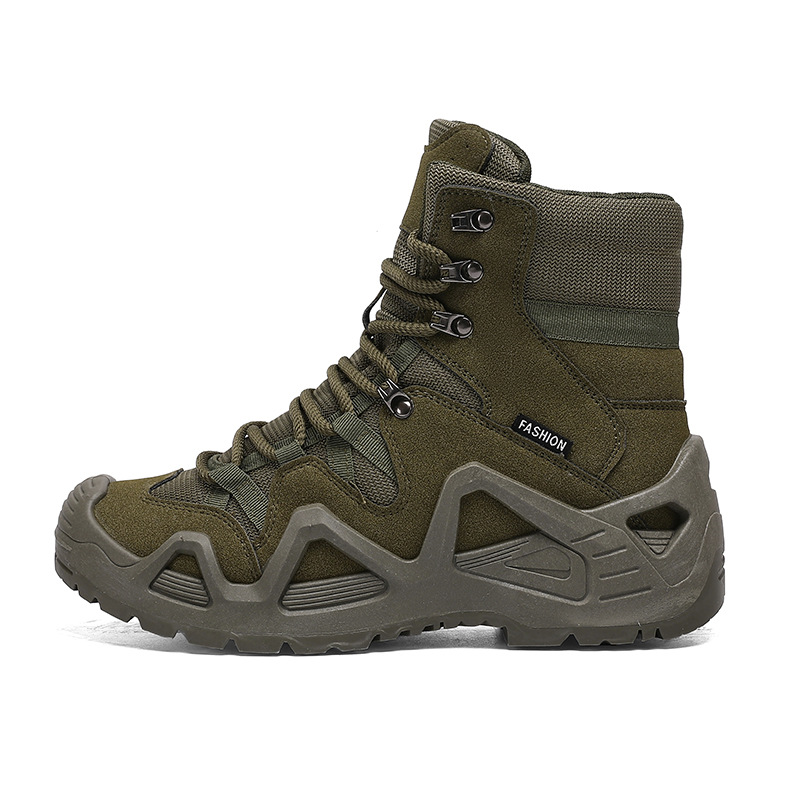 Cross-Border Manufacturers Cross-Border Wholesale Cs Mid-Top High-Top Military Fan Combat Boots Outdoor Training Hiking Shoes Military Fan Tactical Boots