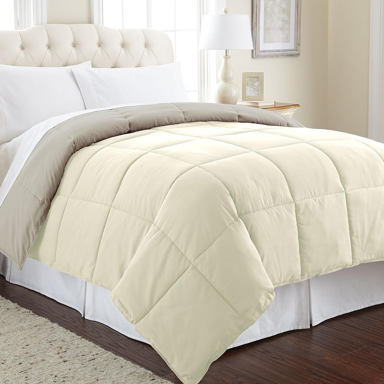 Soft Quilted Plaid All-Season Quilt, Spring & Fall Quilt, Winter Quilt Core, Cross-Border Color Matching, Double-Sided Chemical Fiber Winter Quilt