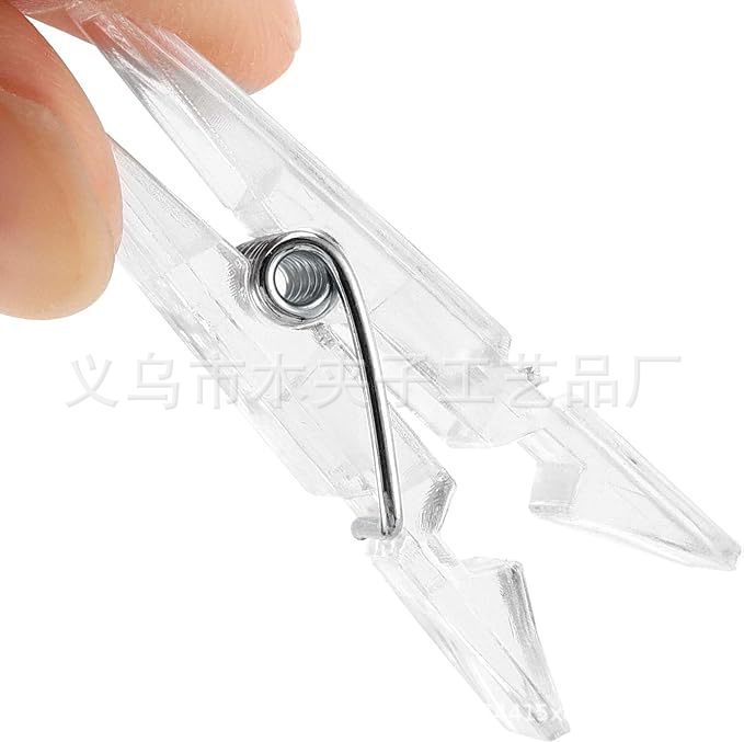 Mini transparent nail 2.5/3/3.5/4.5CM transparent clip plastic clothes nail photo clip acrylic small clip