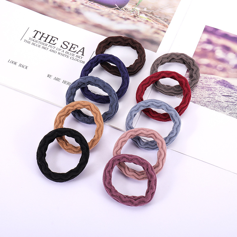 Жаккардовые резинки для волос толстые высокоэластичные бесшовные креативные резинки корейский стиль