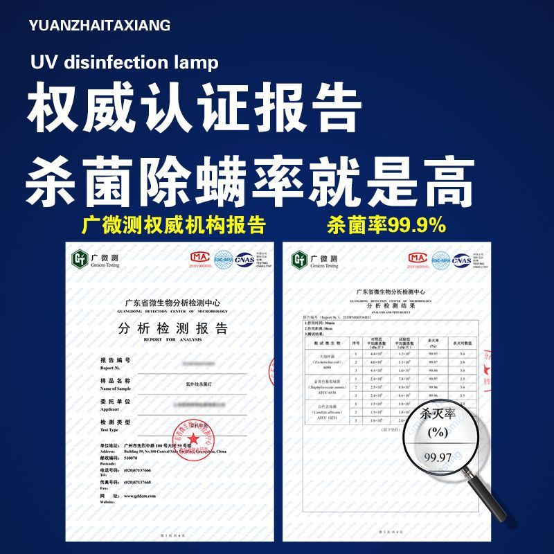 Ultraviolet Disinfection Lamp Household Germicidal Lamp Mite Removal Ultraviolet Lamp Kindergarten Ozone Clinic Purple Disinfection Lamp