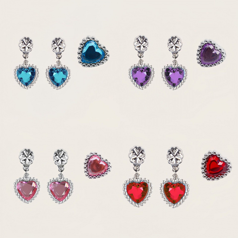 Серьги Принцессы Эльзы Замороженные пластиковые аксессуары Набор колец