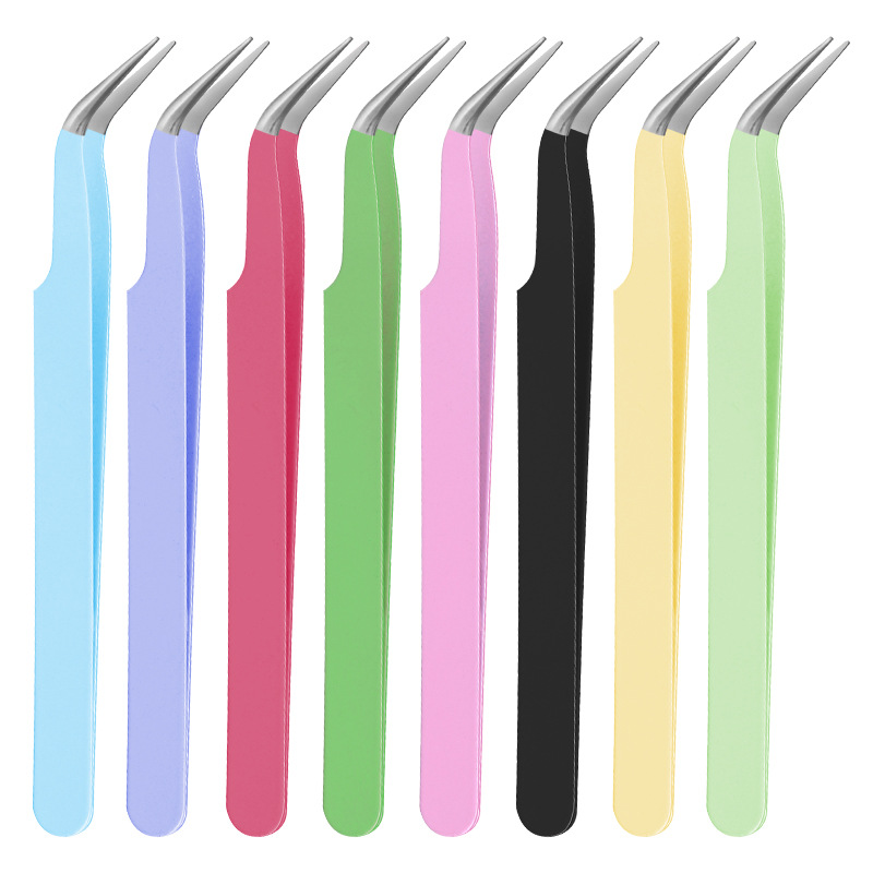 Пинцет для накладных ресниц DIY ручной работы 1.0 мм черный пинцет прямой локоть ESD-15