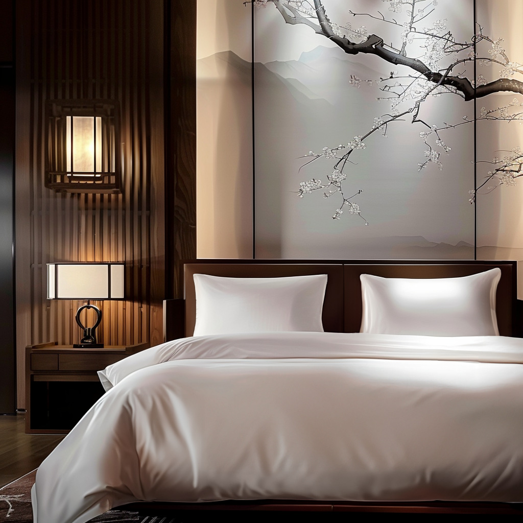 Hotel linen four-piece encrypted bed sheet quilt cover cotton hotel bedding hotel linen hotel four-piece set