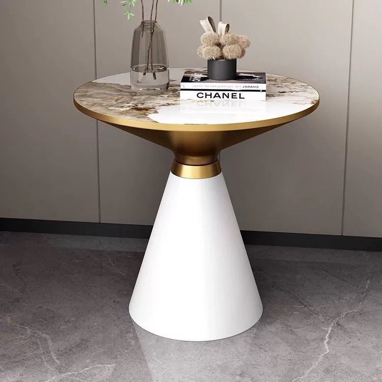 Italian Internet Celebrant Living Room Round Rock Plate Coffee Table Sofa Side Table Hotel Negotiation Table Balcony Leisure Table and Chair Small Round Table