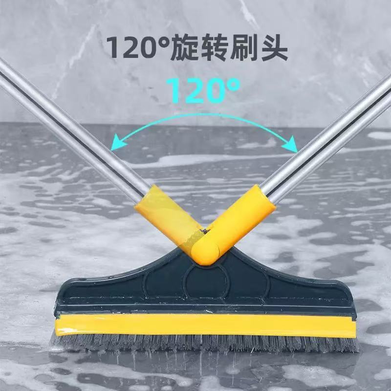 Bathroom Tile Scraper Brush, Crevice Brush, Hard-Bristled Floor Brush, Three-In-One Bathroom Sweep Cleaning Brush, Multi-Function
