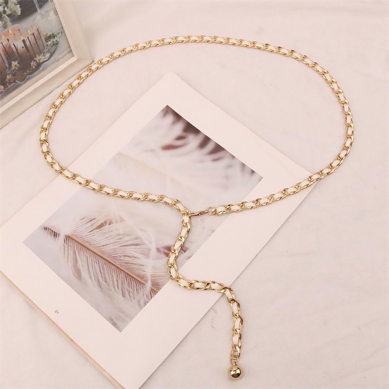 Waist Chain Accessories Small Fragrant Style Metal with Skirt Pants Belt High-End Summer Chain Chain Decorative Belt for Women
