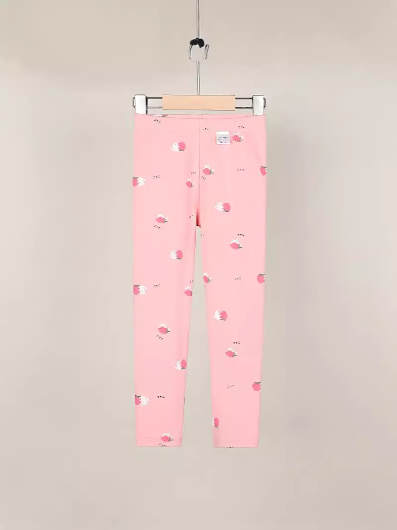 New Autumn and Winter Girls' Leggings, Thickened Pure Cotton Elastic Girls' Leggings, Versatile Slim-Fit Pants for Baby Girls