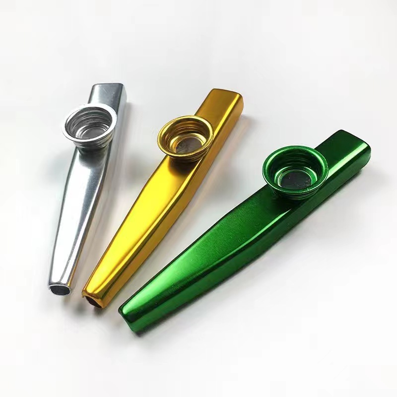 Gold-Plated Kazoo, Mouth-Blown Musical Instrument Companion for Beginners, Simple, Compact, Easy to Carry, Small Accompaniment, Portable
