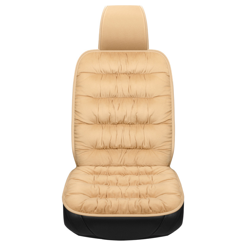 New winter fleece-lined thick warm down cushion car cushion car single cross-border with backrest one-piece delivery