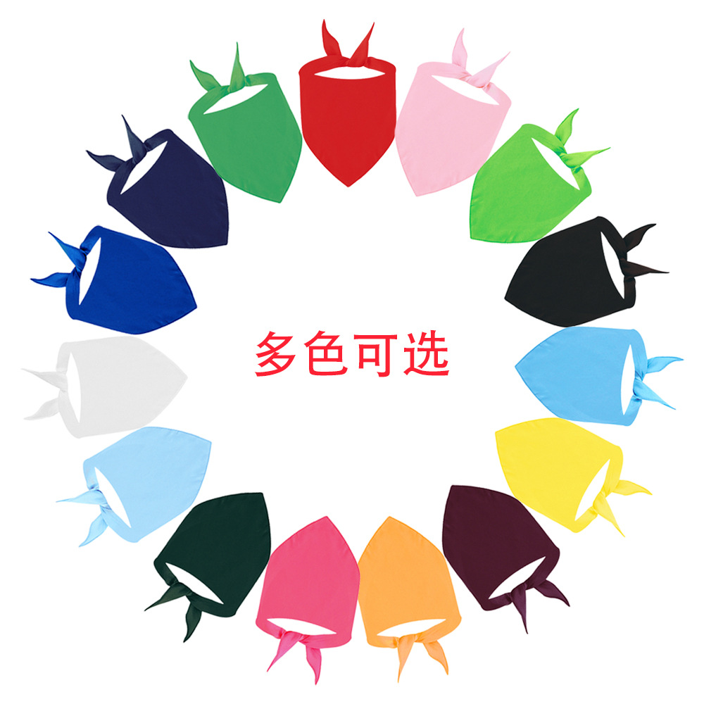 Cross-border pet solid color bib printed polyester bib cat simple bib triangle bib wholesale collar