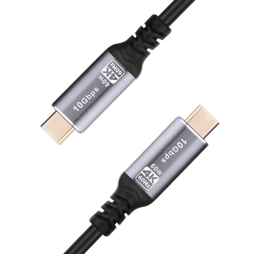 Кабель Type-C Male to Female 60W 3A, USB 3.2 Gen 2, 4K видео