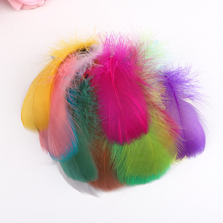 Handmade DIY Colorful Goose Feathers Floating in the Air Dream Catcher Bobo Ball Gift Box Filling Ornaments Decorative Materials
