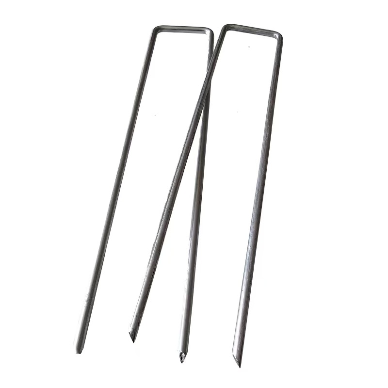 U-shaped ground nail turf nail lawn nail plastic film nail metal U-shaped nail gardening cloth nail anti-grass cloth fixed ground nail