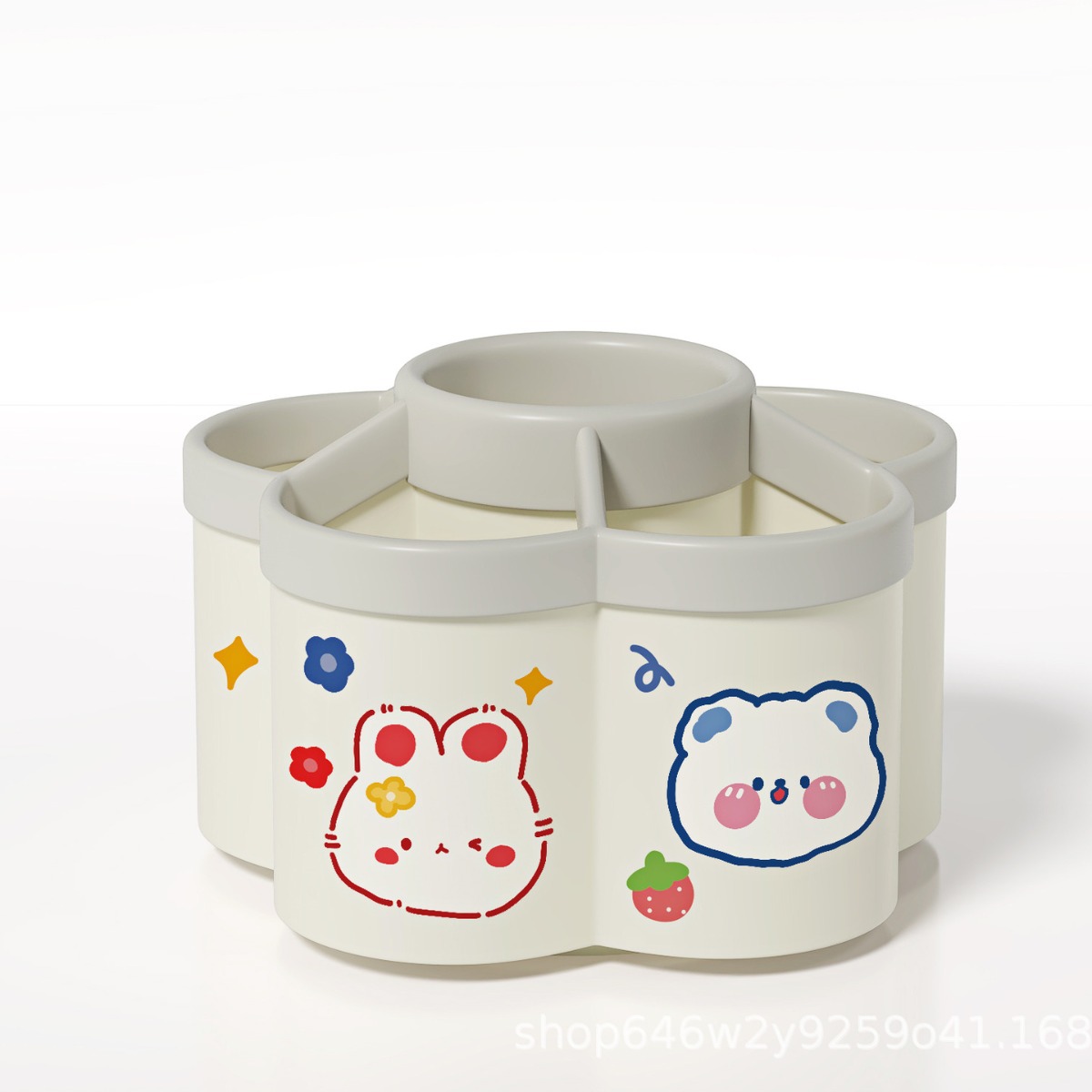 Rotating Pen Holder Multifunctional Large Capacity Desktop Thickened Pen Holder Storage Box Student Pen Holder Creative Cute Gift Cartoon