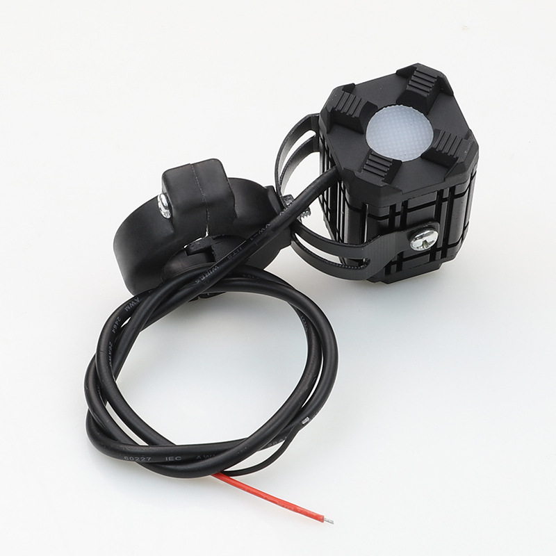 Electric Vehicle Devil Eye Spotlight Motorcycle Street Light External Waterproof Strong Light Lens Flash Light High and Low Beam Front Light