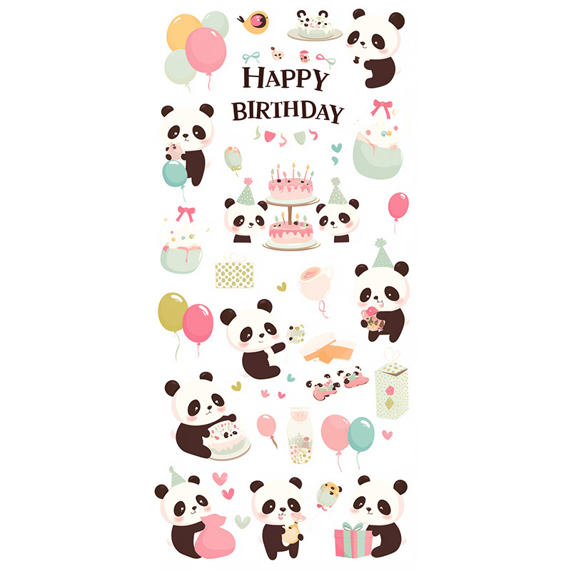 Pet Waterproof Traceless Handbook Sticker Decorative Small Pattern Cartoon Cream Rabbit Little Girl Paste Waterproof and Anti-Fouling