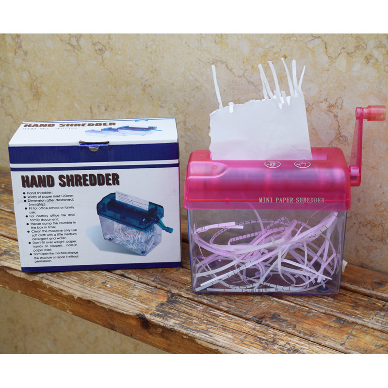 Портативный мини бытовой ручной A6 шредер малый офисный бесшумный шредер ручного привода для бумаги