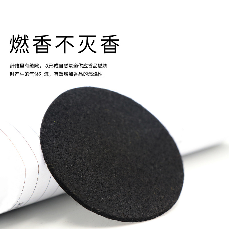 Cross-Border Fireproof Cotton Incense Burner Pad Black Aluminum Foil High Temperature Resistant Flame Retardant Cotton Custom Incense Coil Round Square Insulation Pad