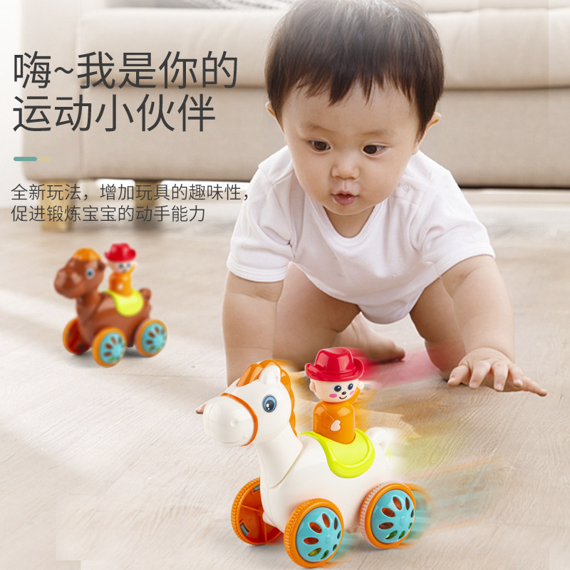 Press Toys for Kidsren and Babies 0-3 Years Old Learning to Crawl Toys Infant Educational Early Education Pony Boys and Girls Family